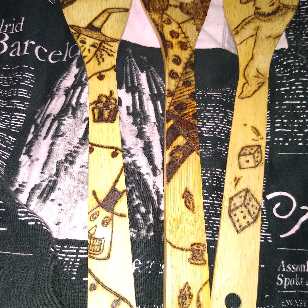 3 pc Wooden spoon Nightmare before Christmas